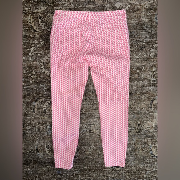 Vineyard Vines Sz 8 Pink/ White Seashell‎ All Over Print 5-Pocket Straight Pants - Picture 2 of 3